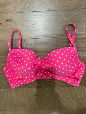 Coco Reef Pink Polka Dot Underwire Bikini Top
